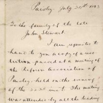 A2009.018.005 - Letter From Paisley Council - 24 July 1893 - P.1of4