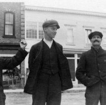 Three men in downtown Wiarton