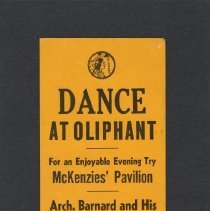 Dance at Oliphant pamphlet