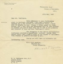 Empire Parliamentary Association correspondence