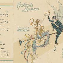 Cunard White Star cocktail menu, front