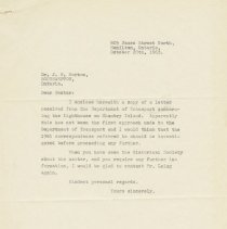 A2021.017.001.001 Letter to J.F. Morton, October 28, 1963, Page 1