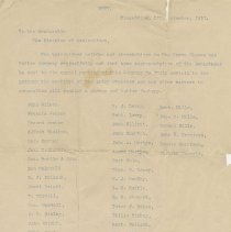 Minister of Agriculture letter dated November 27, 1917
