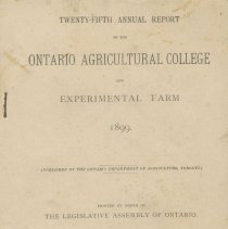 Twenty-fifth annual report of the Ontario Agricultural College