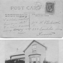 Postcard to Y. Pickard, Howson house