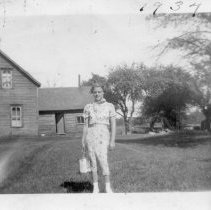 Frances Coward and the McKay farmhouse