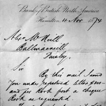 British Bank of North America correspondence