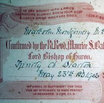 Confirmation certificate