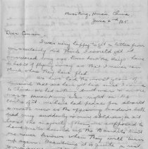 Letter from Margaret Brown to cousin in Huron County, p1 of 4