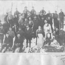 Logging crew at camp