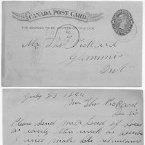 Postcard to Mr. Thos. Pickard