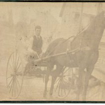Unidentified man with horse and buggy