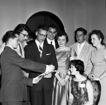 A2013.012.04533 - Students  Assume Rotary Offices 1958