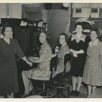 Bell Telephone switchboard, Chesley, 1946