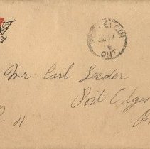 A991.047.035-001 1918 01 14 - Front Of Envelope