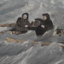 Painting of Chantry Island rescue