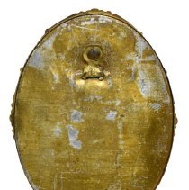 Untitled [White, orange and yellow flower bouquet in grey/beige vase]