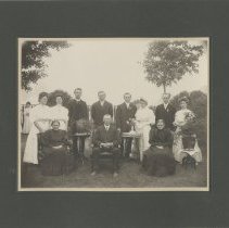 Immediate family at wedding of Emma (Ruhl) Lembke and Jacob Lembke