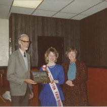1993 Tiverton Fall Fair Queen presenting photograph