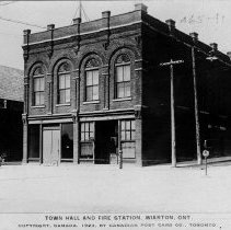 Town Hall And Fire Station, Wiarton, Ont.  - Front