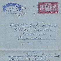 Ferris letter from Bradshaws addresses