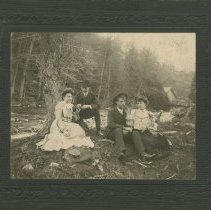Cecelia Ferris, Hugh McFadyen & Mae Ferris at Eugenia Falls - front