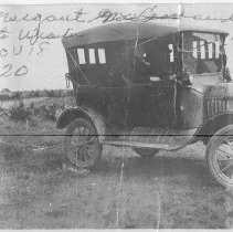 Car with Margaret and Bert Golden in it