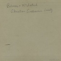 Belmore and McIntosh Christian Endeavour Society, reverse