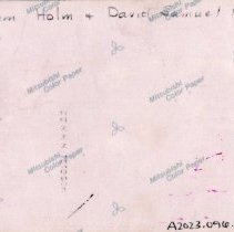 Graham Holm and David Samuel Hopper, reverse