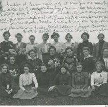 Ladies at a barn raising 1901