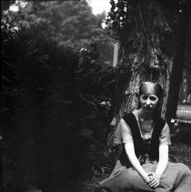 Lily in lawn fete costume representing Italy