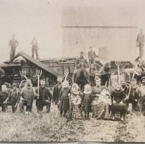 A threshing on the farm of Frederick Balls