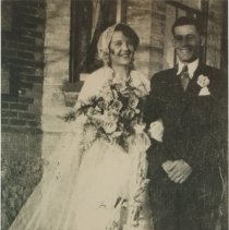 Hannah and James M. Brown on their wedding day