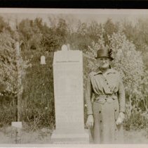 Mary Ann Caudle with Watchorn gravestone