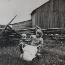 Everett and Charles Crawford with a turkey