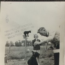 Edna Cook and Charlie Gilbert with bears
