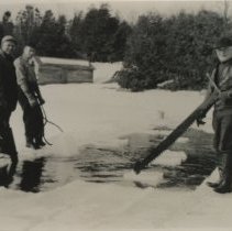 Ice cutting on Colpoy's Bay