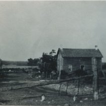 Group shoveling snow