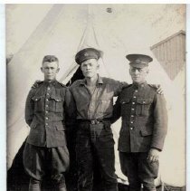 Louis Stevens Ball and two unknown servicemen