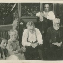 Haug family and a car