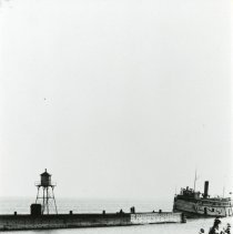Ship docking at Kincardine Pier