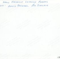 Early Kincardine lacrosse players reverse