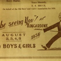 Old Boys and Girls reunion advertisment 1936