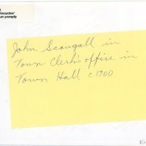 John Scougall in town hall reverse