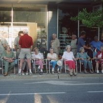 Crowd of spectators, Queen St, Kincardine, ON.