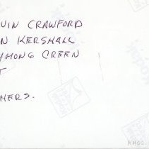 Kevin Crawford, Ron Kershall, Raymond Green, Pat & others