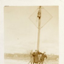 Maurice Farr, Sutherland Malcomson, Horace Mackay at North Pier