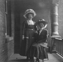 K-81-13-24 Two unidentified women on porch.