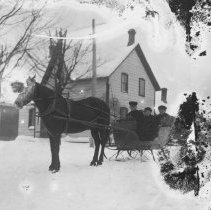 K-81-13-05 Children on a sleigh.