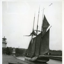 Schooner "Burt Barnes" in Kincardine harbour